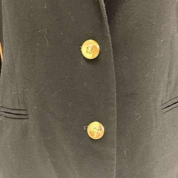 Talbots petite black 2 button blazer size 8 P 19 in pit pit L-25-26in - Picture 3 of 5